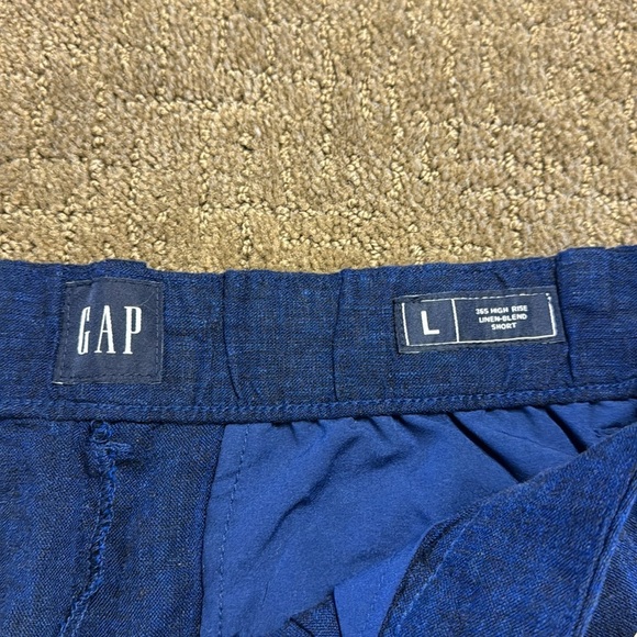 GAP 365 High Rise Linen-Blend Shorts in Indigo Blue - Picture 6 of 6